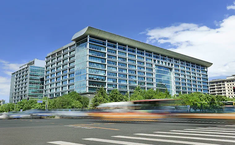 Exterior of a new office building.
